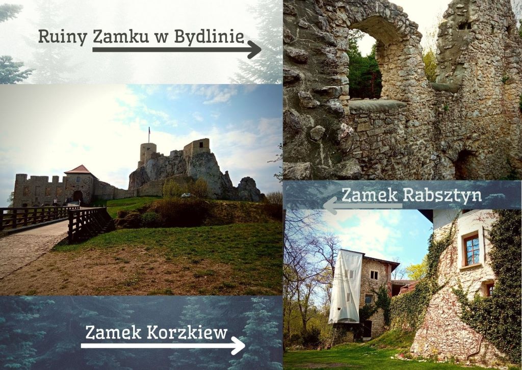 Zamki Bydlin, Rabsztyn i Korzkiew